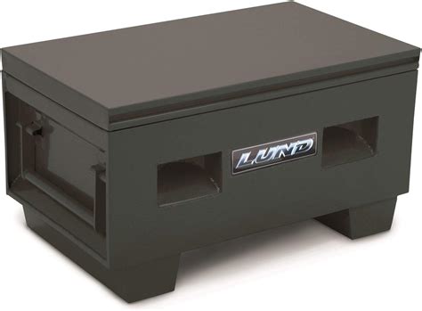 lund steel job site box|Lund 708048 Black Steel Job Site/Chest Storage Box.